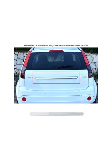 Ebal Otomotiv Ford Fiesta Krom Bagaj Çıtası 2002-2008 Arası P. Çelik