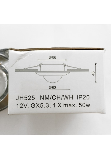 Jüpiter JH 525 Dekoratif Camlı Sıva Altı Gömme Spot - Krom