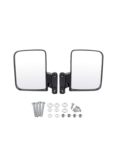 Wezone Golf Araçları İçin Evrensel Yan Görünüm Aynası - Sağlam Pp Kasa, Gerçek Cam Lens, Kör Noktaları Azaltır, Güvenliği Artırır