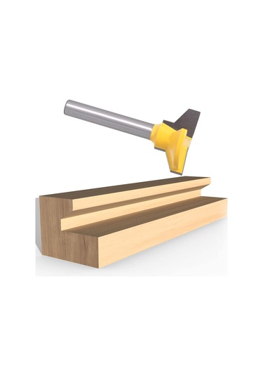 Rrrren 1/4 İnç Shank 6mm Saf Tersinir Çekmeçi Yönlendirici Bit, Ahşap İşleme Kesici Aracı Freze Kesici En Son Uzunluk: 6mm Shank