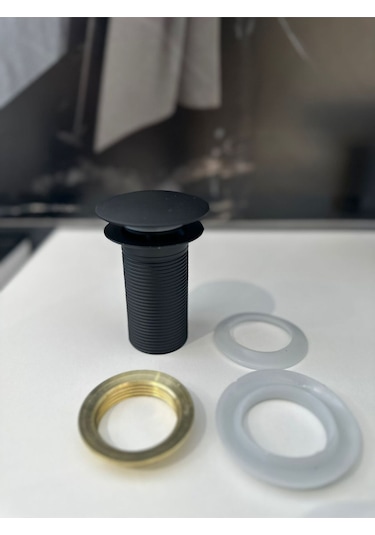 Nefa Yapı Siyah Lavabo Sifonu Pup-up Bas-çık Sifon Diğer