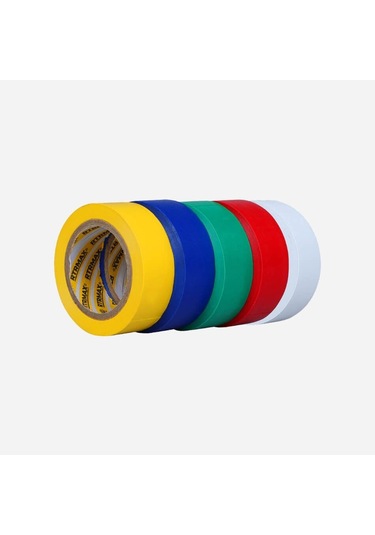 RN11R-KRSK-10 Elektrik Bandı Karışık Renkli - 0.15 mm x 19 mm x 10Y (10 Adet)