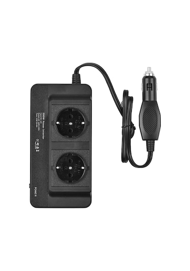 Besthome1 200w Araba Adaptörü 12v-220v Çift Ac Usb Şarj Cihazı Güvenli, Portatif