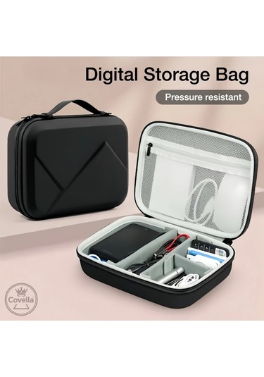 Xuweiwei 1 Adet Eva Sert Kabuklu Dijital Depolama Çantası Yeşil Şok Emici Koruma File Cepli Taşınabilir Elektronik Organizatör Yeşil