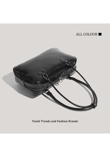 Charhp&kejnt Sonbahar Ve Kış Modası Boston Çanta Her Şeye Uygun Tote Çanta Retro Omuz Çantası Siyah