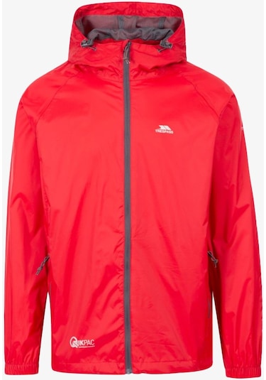 Trespass Qikpac Jacket Unisex Kırmızı Yağmurluk Uajkraı10001-red Kırmızı