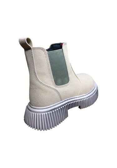 Ortopedikal 1087 Filet Unisex Erkek Ve Kız Çocuk Bot Bej Süet Yanı Lastikli Ve Fermuarlı Anatomik Bej