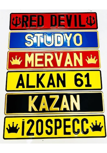 Dekor Plaka, Sari Plaka, Hediyelik Plaka, Özel Plaka 134472905