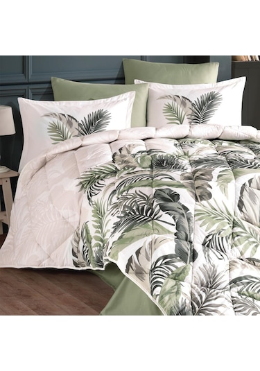 Clasy Ranforce Uyku Seti Çift Kişilik Hena V2 Yeşil