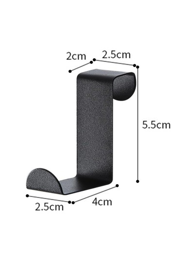 Hvngroup Metal 4 Parçalı Amerikan Kapı Arkası Organizer Askılık Siyah