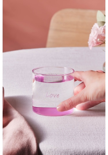 Karaca Mito Cam Su Bardağı 330 Ml Pembe Pembe