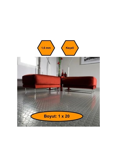 Gri Paralı Muşamba , Zemin Örtüsü, Kaymaz Özellikli Zemin Paspası, 1x20 Metre