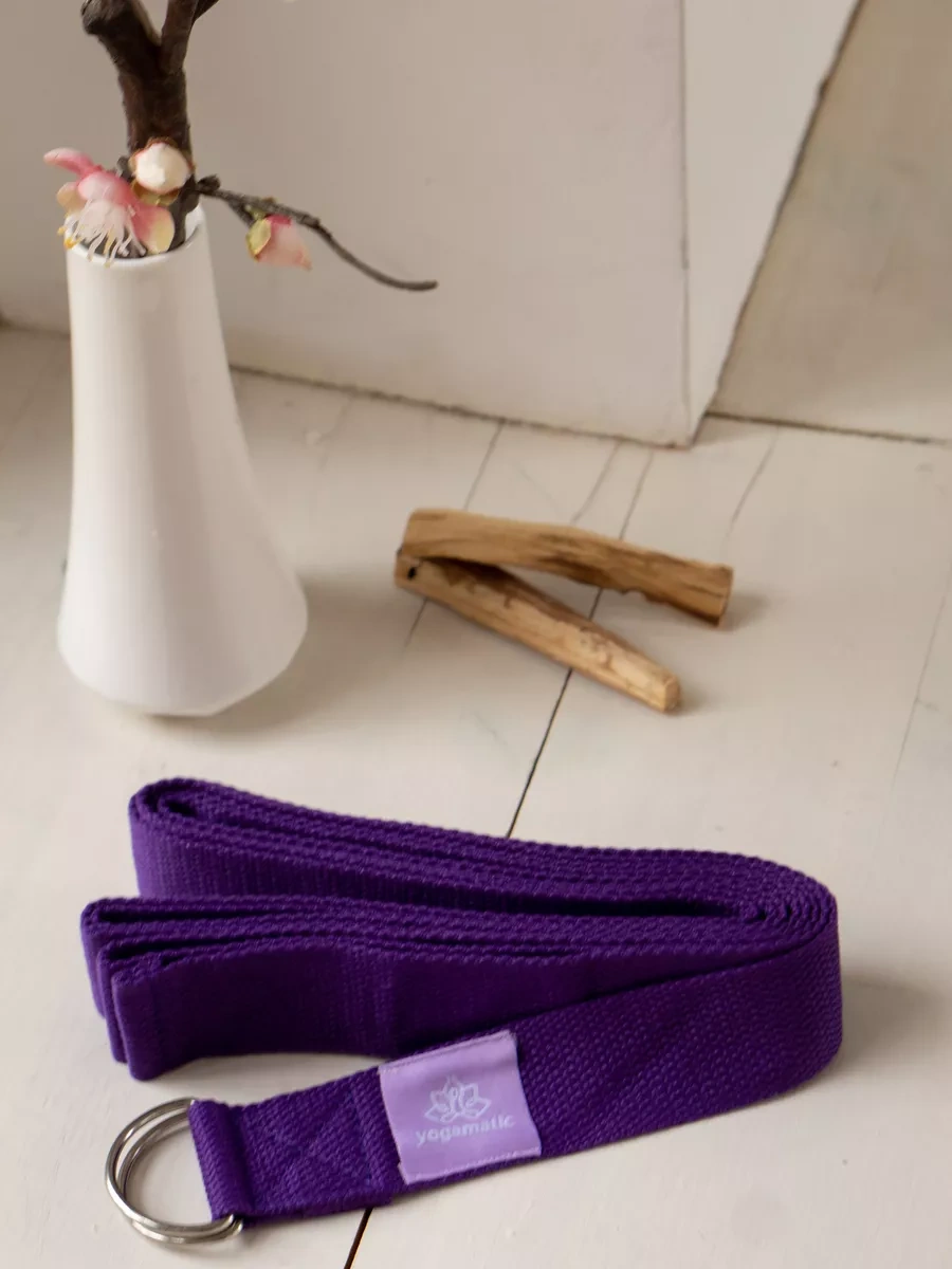 Yogamatic Yoga, Esneklik, Fitness İçin Pamuklu Antrenman Kayışı 169433196 Violet