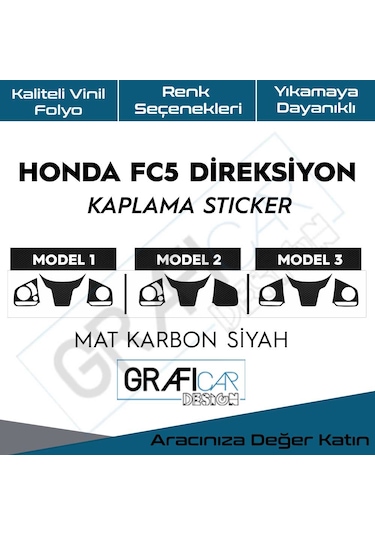 Honda Fc5 Direksiyon Karbon Kaplama Stıcker