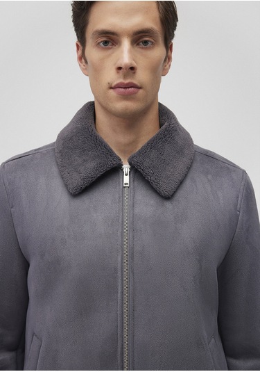 Mavi - Lacivert Suni Deri Ceket 0110450-80776 Lacivert