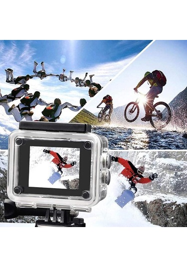 Spor Aksiyon Kamerası 1080p Hd Geniş Açılı Lens Spor Kamerası, Eıs Stabilizasyon Açık Hava Aten, 30m Sualtı Kamerası Gümüş Gri Gümüş - Gri
