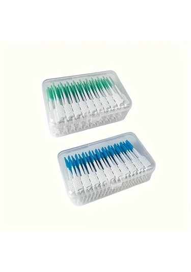 Willowhaven 200 Adet Mavi Diş İpi - Yumuşak Silikon İnterdental Fırça, Etkili Temizlik Ve Hassas Diş Etleri İçin