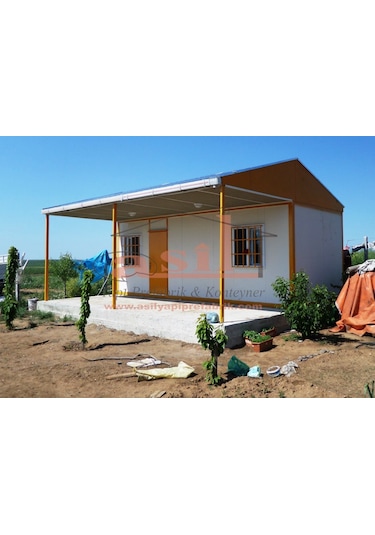 21 M² 1+1 Çatı+Verandalı Dış Cephe Betopanlı Konut Konteyner