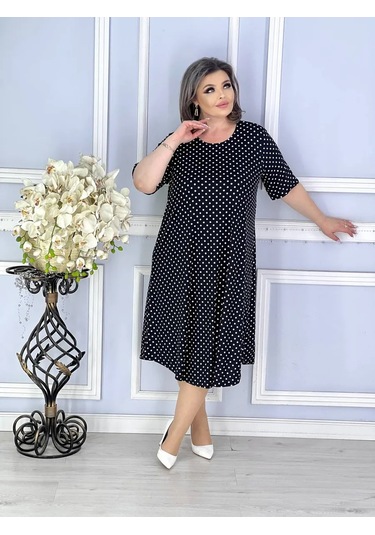 Adenashop Günlük Büyük Kıyafet A-kesim Elbise 445402456