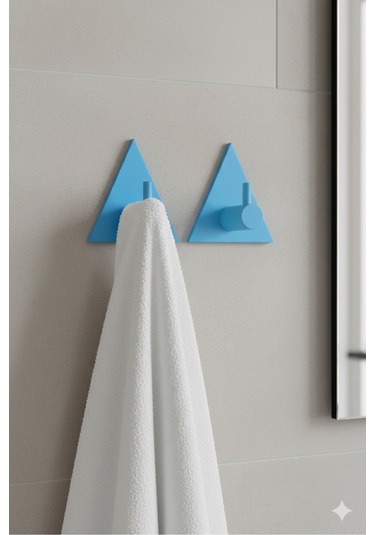 2 Li Askılık Kapı Arkası, Duvara Monte, Dayanıklı Malzeme, Sarı 9 Sarı