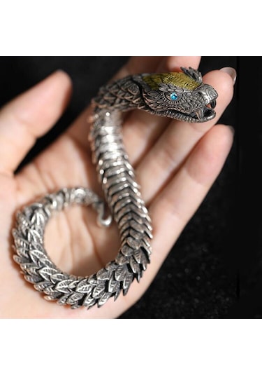 Magideal Suntek Bağlantı Bilezikler Bileklik Bakır Gotik Ejderha 22 CM Çok Renkli