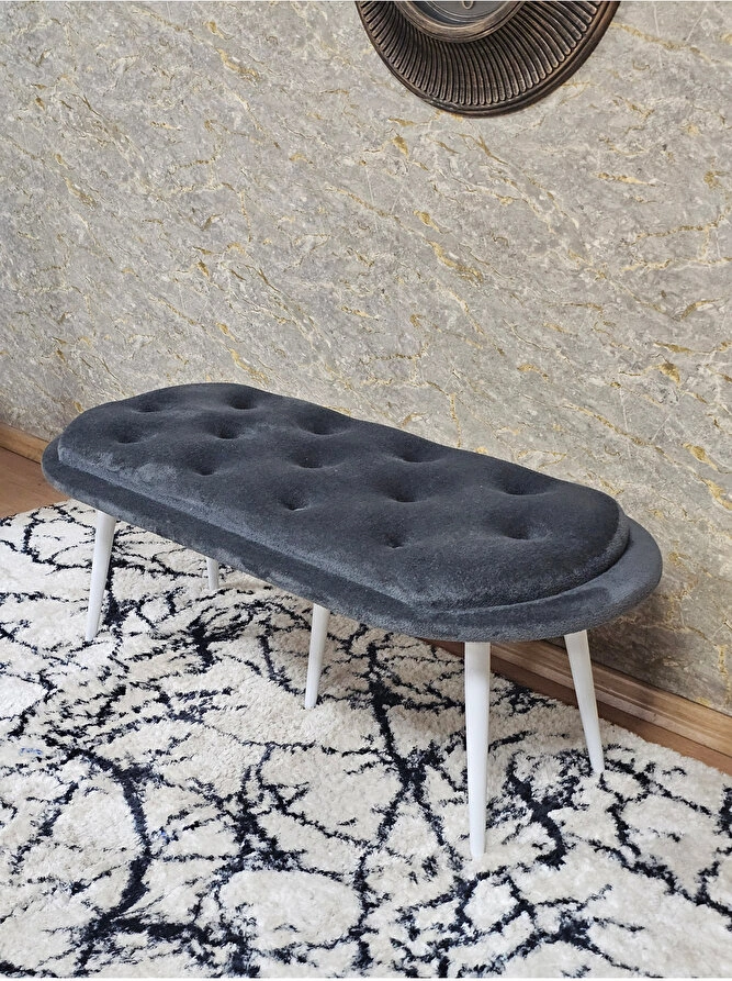 Ufo Oturak Bench - Beyaz Boyalı Sivriltme Ayak - Oturak - Bench - Çok Renkli