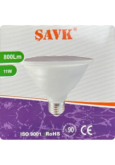 3 Adet Şavk 11w 6500k Beyaz Işık Par30 E27 Duylu Kalın Duy Led Spot Ampul