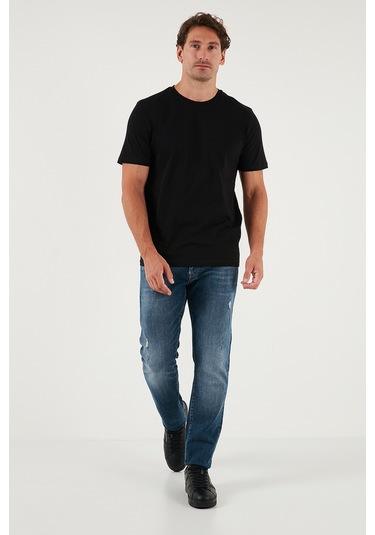 Buratti Pamuklu Regular Fit Bisiklet Yaka Erkek T Shirt 59020204 Siyah
