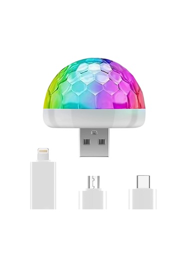 Mini Disko Topu Işığı Usb, Disko Topu Led Parti Lambası, Ses Kontrolü, Disko Parti Işığı, Müzik Kontrollü Disko Işığı Efektleri, Çocuklar İçin Disko Işığı Diğer