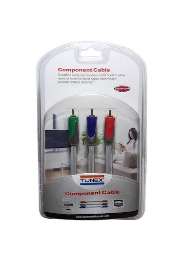 Tunex TNX-3028/27 Kablo 3rca 3rca Yuv Component 2 M