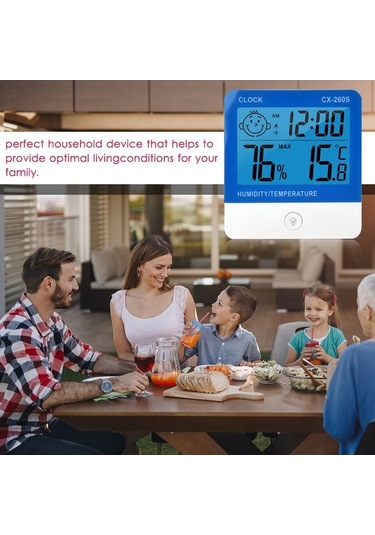 Ulzyvf Mini Termometre Higrometre: Geniş Lcd Ekranlı, Sıcaklık, Nem Ve Zaman Göstergeli Pratik Cihaz