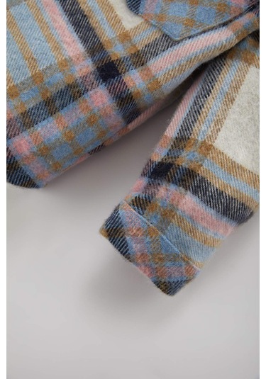 Defacto Kız Bebek Flanel Uzun Kollu Gömlek A8815a523wnpr275 Mor