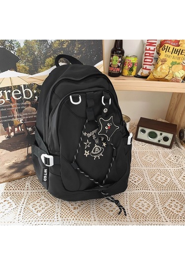 Gençler İçin Şık Ve Fonksiyonel Okul Çantası, Dayanıklı Sırt Çantası, Ergonomik Tasarım, Hafif Ve Spor Çanta Siyah