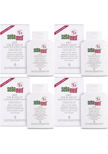 Sebamed Likit Yüz & Vücut Temizleyici 4 x 200 ML