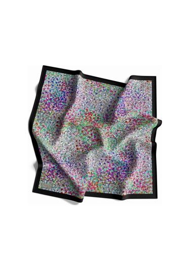 90 X 90 Dijital Bambu Kraş Eşarp -03565 - 90 X 90 / Siyah Siyah