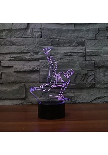 Wealthglow Renk Değiştiren 3d Dekoratif Şekilli Led Lamba - 12 Cm Ng5fys Siyah