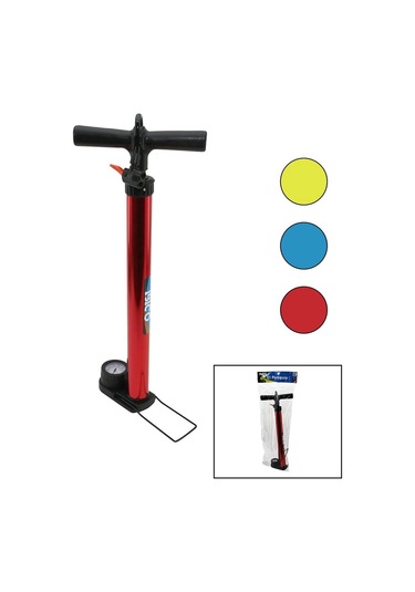 Saatli İran El Pompası Metal Gövde Plastik Kol - Altlık 55 Cm Top - Bisiklet - Motor 5365