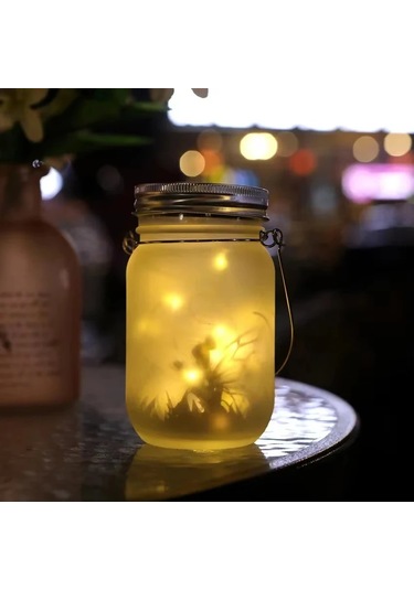 Güneş Enerjili Mason Kavanoz Işığı Su Geçirmez Led Dekoratif Fener İç Ve Dış Mekan Kullanımı