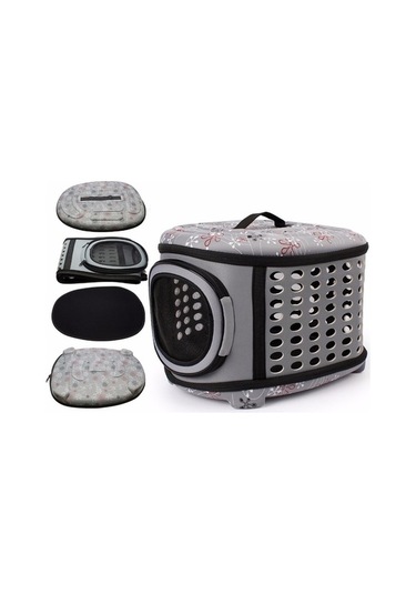 Dm Cbtx Eva Katlanır Taşınabilir Pet Tote Çantası - Evcil Hayvan Taşıma Çantası Bej