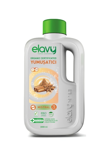 Elavy Mistral Organik Sertifikalı Çamaşır Yumuşatıcısı 3 L