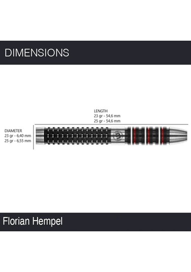 Winmau Florian Hempel %90 Tungsten Çelik Uçlu Dart Oku