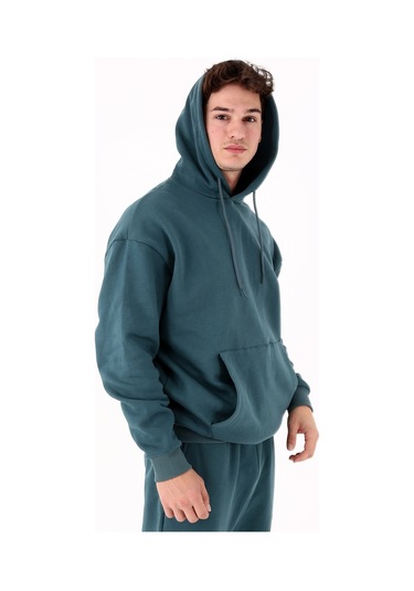 Scorp Origin Erkek Hoodie Sweatshirt Petrol Standart Çok Renkli