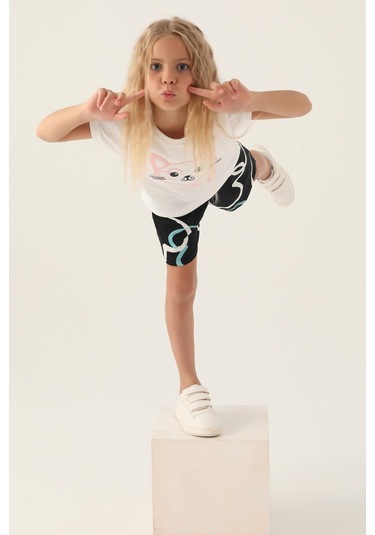 Roly Poly 3397 Cat Kız Çocuk Şort Takım 001