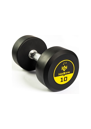Hasgym 10 Kg Kauçuk Kaplı Profesyonel Olimpik Dumbbell Dambıl
