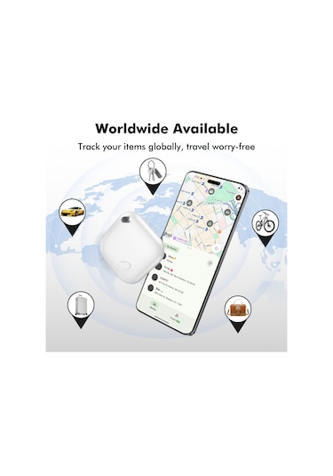 Maiyame Android Cihazlar İçin F02-b Bluetooth Takipçi - Google "cihaz Bul" Uygulaması İle Uyumlu, Anahtar/esya Kayıp Engelleme, Ip67 Su Geçirmez, Değiştirilebilir Pil Beyaz, 1 Adet
