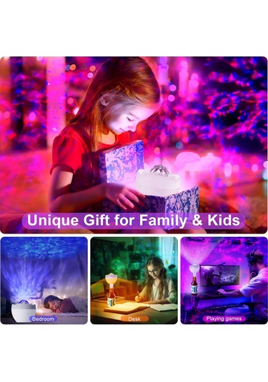 Kablosuz Şişe Lambası, Projeksiyon Fonksiyonlu Led Şişe Işığı, Beyaz