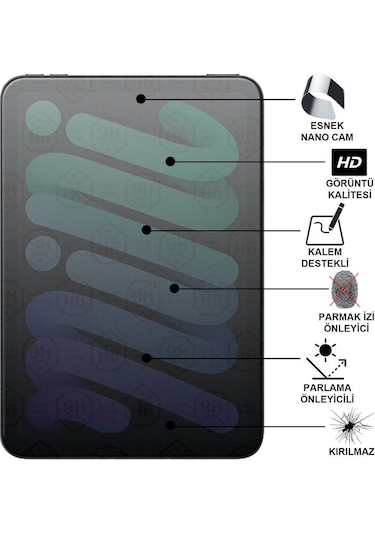 Samsung Galaxy Uyumlu Tab A9 Sm-x110 Mat Kırılmaz Cam Nano Ekran Koruyucu