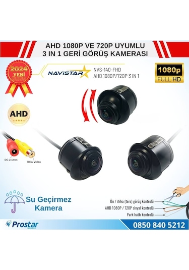 Ayarlanabilir Başlıklı Ahd 1080p Ve 720p Çevrilebilir Geri Görüş