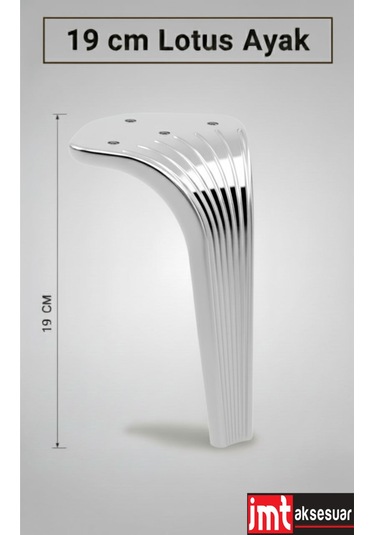Lotus Koltuk Yatak Odası Tv Ünitesi Konsol Ve Sehpa Ayağı 19 Cm Krom Krom