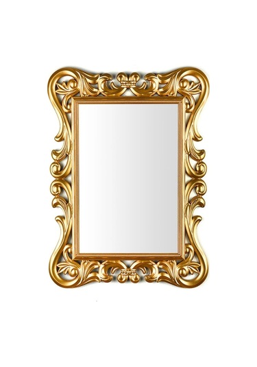 Dekoratif Küçük Kare Ayna Gold 54 67 Gold